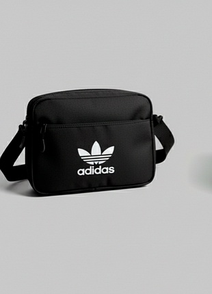 Борсетка черная спорт adidas мессенджер сумка через плечо адидас