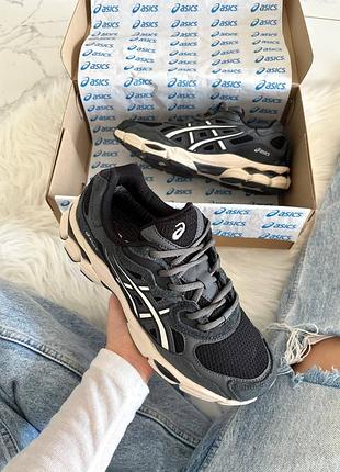 Кросівки asics gel-nyc dark grey beige gore-tex termo 💧 вологозахист та термо ❄️ арт 5091