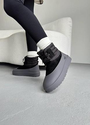 Угги ugg classic mini lace-up black / smb+ 🔗 3