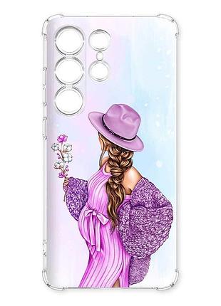 Чохол з потовщеними кутами на samsung galaxy s26 ultra в очікуванні дівчинки (принт 223)