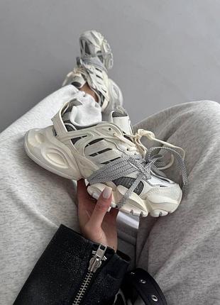 Білі кросівки унісекс adidas vento xlg deluxe white silver x венто 42