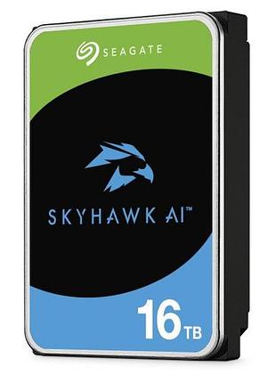 Жесткий диск seagate 16tb 3.5" 512mb sata skyhawk ai 3