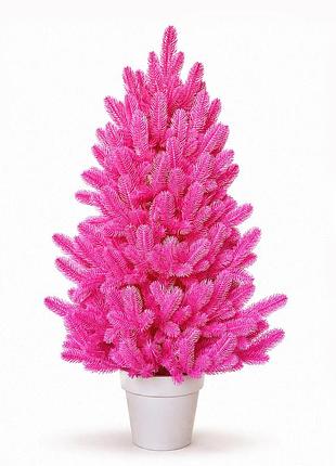 Штучна рожева ялинка elegant marshmallow pink лита, 90 см в горщику