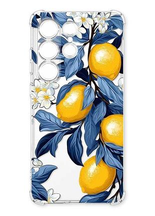 Чехол с утолщёнными углами на samsung galaxy s26 ultra лимонное дерево (принт 417)