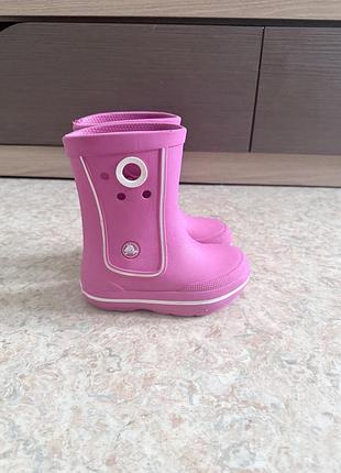 Гумові чоботи дитячі crocs рожеві c8-9