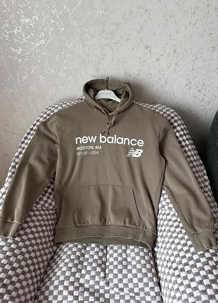 Худі на флісі new balance boston usa з кишенею кенгуру