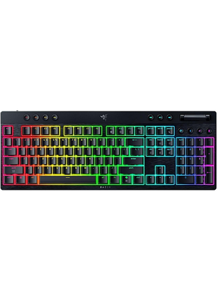 Клавиатура механическая blackwidow v4 low-profile hyperspeed, 104key, yellow switch, usb-a/wl/bt, en, rgb, черный