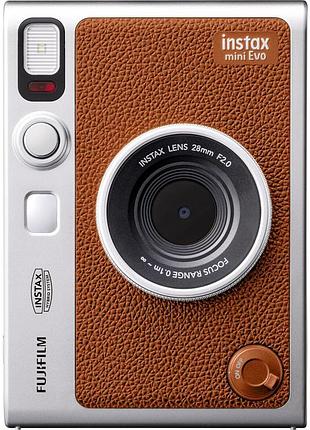 Фотокамера моментальной печати fujifilm instax mini evo brown