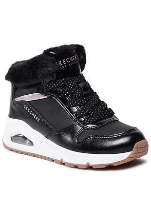 Черевики для дівчинки skechers чорні, розмір 32, демісезонні