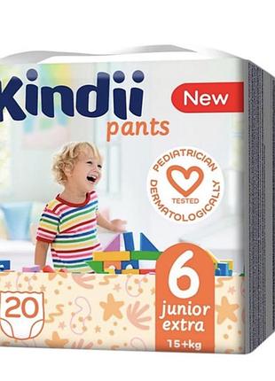 Підгузки-трусики kindii new pants junior extra 15+ кг
