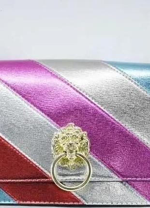 Клатч жіночий у смужку різнокольоровий