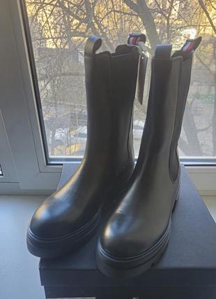 Черевики жіночі tommy hilfiger abo th leather boot чорні