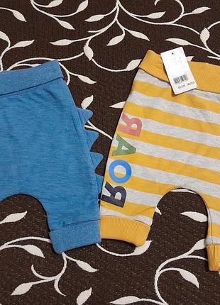 Нвбор штанів трикотажних 100% бавовна, на хлопчика 1-3 місяці, фірми mothercare