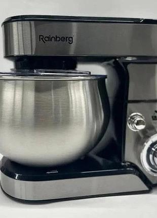 Планетарний потужний міксер rainberg rb-8086 5л 3800вт, бюджетний тістомісильник для дому tf-95