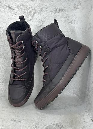 Зимові утеплені термо жіночі черевики ecco на мембрані gore-tex