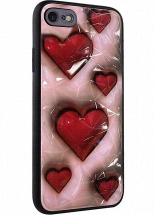 Tpu+pc чехол prisma plushie для apple iphone 7 / 8 / se (2020) (4.7") hearts