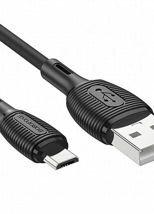 Дата кабель borofone bx86 advantage usb to microusb 2.4a (1m) black 4