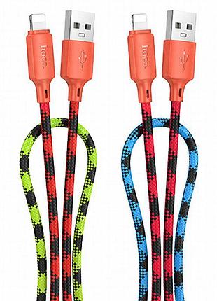 Дата кабель hoco x116 meridian usb to lightning 2.4a (1m) gradient red mix