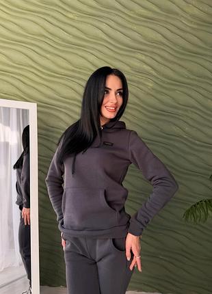 Женский теплый спортивный костюм на флисе утепленный зима зимний осень деми