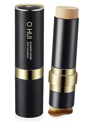 Люксовый тональный стик с кисточкой ohui ultimate cover stick foundation spf50+ pa+++