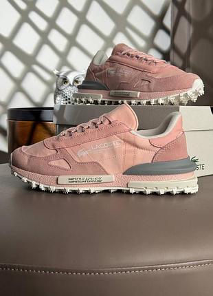 Жіночі кросівки lacoste elite active w pink grey