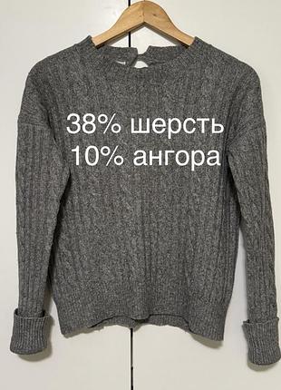 Жіночий светр laura ashley сірий вовняний з ангорою