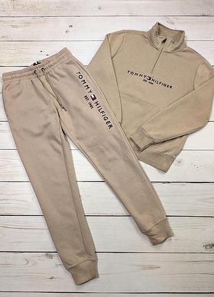 Мужской утепленный спортивный костюм Tommy hilfiger оригинал комплект томми хилфигер теплый на флисе