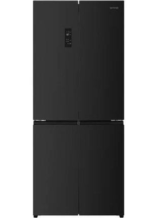 Холодильник sbs gorenje, 190х65х80см, 4 двери, 286(149)л, а+, nofrost+, инвертор, зона св-ти, диспл, черный