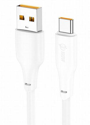 Дата кабель hoco x93 force usb to type-c 100w (1m) white