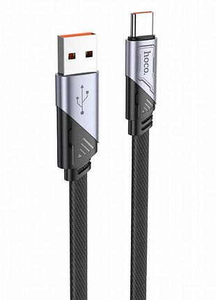 Дата кабель hoco u119 machine charging data usb to type-c 5a (1.2m) black