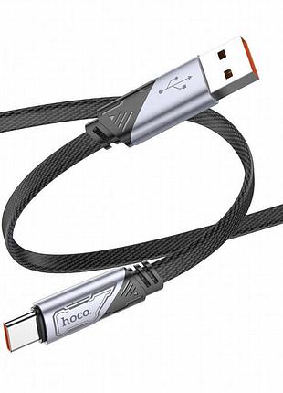 Дата кабель hoco u119 machine charging data usb to type-c 5a (1.2m) black 2