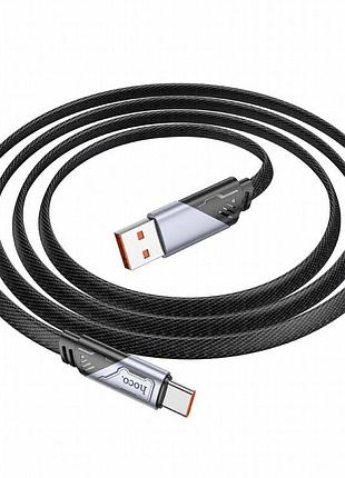 Дата кабель hoco u119 machine charging data usb to type-c 5a (1.2m) black 3