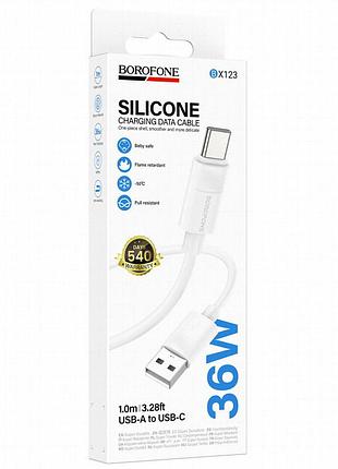 Дата кабель borofone bx123 leya usb to type-c 36w (1m) white 2