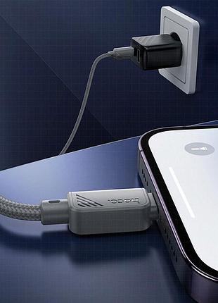 Дата кабель hoco x113 beneficio usb to type-c (1m) gray 3
