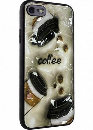 Tpu+pc чехол prisma plushie для apple iphone 7 / 8 / se (2020) (4.7") coffee