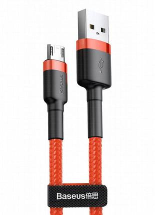 Дата кабель baseus cafule usb to microusb cable 2.4a (1m) (camklf-b) красный