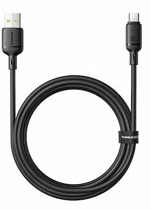 Дата кабель baseus silky series os fast charging usb to type-c 100w (2m) (p10377703) cluster black 2