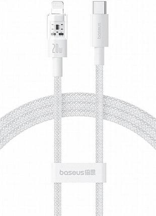 Дата кабель baseus gem fast charging type-c to lightning 20w (2m) (p10373001211-01) moon white