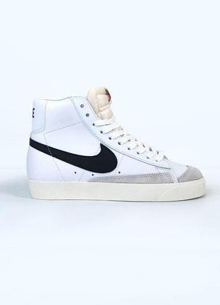 Чоловічі кросівки nike blazer mid 77 vintage white black / smb+ 🔗