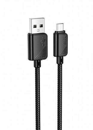 Дата кабель hoco x113 beneficio usb to microusb (1m) black