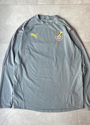 Тренувальний лонгслів футбол гана африка puma ghana football soccer long sleeve training top jersey large
