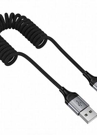 Дата кабель hoco x121 nuevo usb to lightning 2.4a (1.5m) black 3