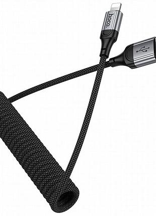 Дата кабель hoco x121 nuevo usb to lightning 2.4a (1.5m) black 6