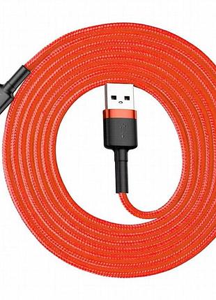 Дата кабель baseus cafule usb to type-c cable 2a (2m) (catklf-c) красный 4