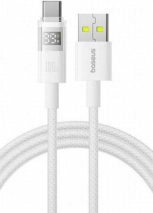 Дата кабель baseus display 2 usb to type-c 100w (2m) (p10382701) moon white