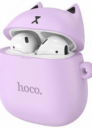 Беспроводные tws наушники hoco ew45 cat case lilac cat