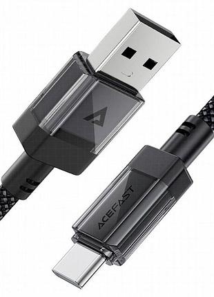 Дата кабель acefast c12-04 usb to type-c 3a (1.2m) black 4