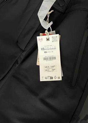 Штани flare water resistant windproof recco® technology ski collection zara, чорні гірськолижні штани zara 9