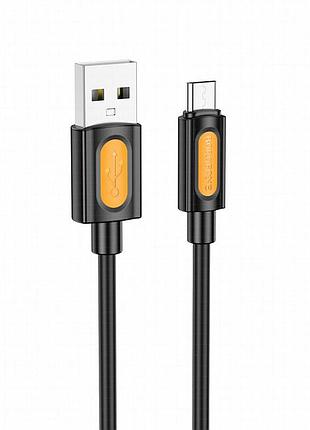 Дата кабель borofone bx114 structure usb to microusb 2.4a (1m) black