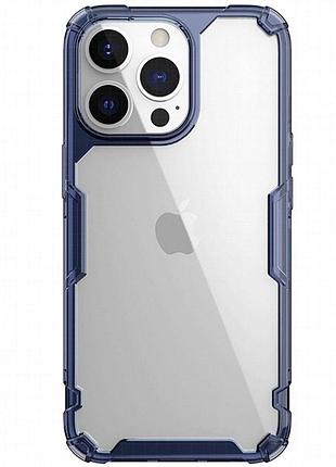 Tpu чехол nillkin nature pro series для apple iphone 14 pro max (6.7") синий (прозрачный)